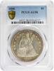 US Dollar 1846 Liberty Seated Silver Dollar AU58 PCGS None -