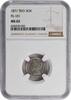 US Three Cent 1871 Three Cent Nickel TDO FS-101 MS62 NGC None -