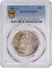 US Half Dollar 1861-S Liberty Seated Silver Half Dollar MS63+ PCGS None -