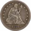 US Quarter 1877 Liberty Seated Silver Quarter F Uncertified None -