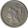 US Three Cent 1881 Three Cent Nickel EF Uncertified None -