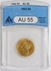 US Five Dollar 1852 $5 Gold Liberty Head AU55 ANACS None -