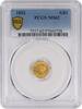 US Dollar 1852 $1 Gold Type 1 MS62 PCGS None -