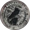 US 1990 Australia $1 Kookaburra .999 Silver BU Uncertified -