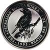 US 1995 Australia $1 Kookaburra .999 Silver BU Uncertified -