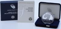 US Dollar 2020-W $1 American Proof Silver Eagle in Original Government Packaging None -
