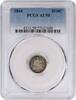 US Half Dime 1844 Liberty Seated Silver Half Dime AU58 PCGS None -