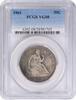 US Half Dollar 1861 Liberty Seated Silver Half Dollar VG08 PCGS None -