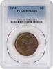 US Cent 1854 Large Cent MS63BN PCGS None -