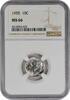 US Dime 1955 Roosevelt Silver Dime MS66 NGC None -