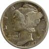 US Dime 1917-S Mercury Silver Dime EF Uncertified None -