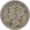 US Dime 1921-D Mercury Silver Dime F Uncertified #1115 None -