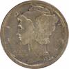 US Dime 1925-D Mercury Silver Dime VF Uncertified #1022 None -