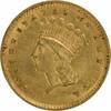 US Dollar 1856 $1 Gold Type 3 Slanted 5 AU Uncertified #235 None -