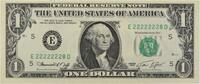 US Dollar 1974 $1 Federal Reserve Bank Note 7 of a Kind 2's FR1908E Choice UNC Uncertified -