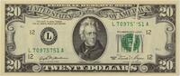 US Twenty Dollar 1981 $20 Federal Reserve Bank Note FR2073L Gutter Fold Choice UNC Uncertified -