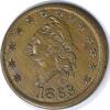 US Token 1863 Civil War Token French Liberty Patriotic 1/391 EF Uncertified -