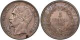 France 5 Francs 1852 Louis-Napoléon  Paris Magnifique exemplaire UNC Toned