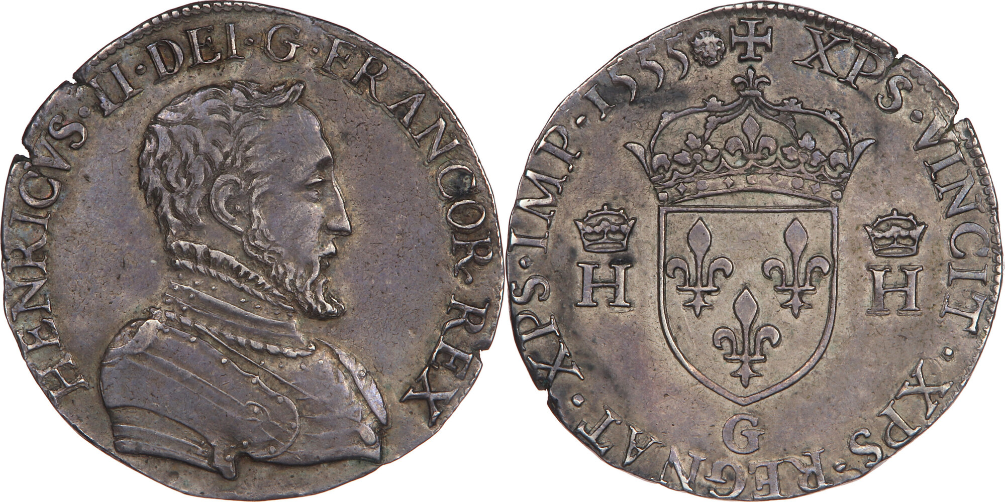 France Teston 1555 Henri II Poitiers d'une grande beauté très rare ...