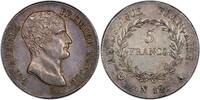 France 5 Francs Bonaparte Premier Consul  AN 12 Paris UNC très rare Qualité