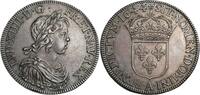 France 1644 Louis XIV Magnifique Ecu à la mèche courte Paris de Flan large EF rare