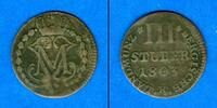 Altdeutschland Jülich Berg 3 Stüber 1803 R f.ss -