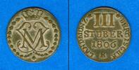 Altdeutschland Jülich Berg 3 Stüber 1806 R ss-vz selten -