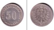 Deutsches Kaiserreich 50 Pfennige DEUTSCHES REICH 50 Pfennig 1875 J (J.7) s-ss/s -