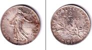 Alle Welt 2 Francs FRANKREICH 1919 vz-st -