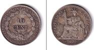 Alle Welt 10 Centimes Französisch INDOCHINA 1893 A ss-vz selten -