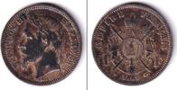 Alle Welt 1 Franc FRANKREICH 1869 BB ss+ selten! -