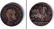 Alle Welt 1 Lira ITALIEN 1 Lire 1912 ss -