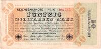 50 Milliarden Mark 1923 Banknoten 50 MILLIARDEN MARK 1923  Ro.117b  II 