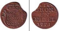 Alle Welt 1 Duit NIEDERLANDE Groningen + Ommelande DUIT 1771 ss -