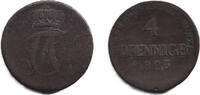 Altdeutschland 4 Pfennige Anhalt Bernburg 4 Pfennige 1823 s-ss -