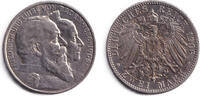 Deutsches Kaiserreich 2 Mark BADEN 2 Mark 1906 G Goldene Hochzeit ss-vz -