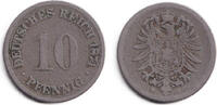 Deutsches Kaiserreich DEUTSCHES REICH 10 Pf. (J.4) 1874 H  s 10 Pfennig 1874 s