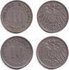 Deutsches Kaiserreich 10 Pfennig 1909 Lot: DEUTSCHES REICH 2x 10 Pf. (J.... 12,80 EUR  Excl. 8,90 EUR Verzending