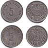 Deutsches Kaiserreich 5 Pfennig 1909-1915 Lot: DEUTSCHES REICH 2x 5 Pf. ... 12,80 EUR  Excl. 8,90 EUR Verzending