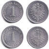Deutsches Kaiserreich 1 Pfennig 1917 Lot: DEUTSCHES REICH 2x 1 Pf. (J.30... 9,80 EUR  Excl. 8,90 EUR Verzending