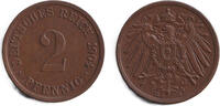 Deutsches Kaiserreich 2 Pfennig 1904 DEUTSCHES REICH 2 Pf. 1904 G (J.11)... 9,80 EUR  Excl. 8,90 EUR Verzending