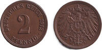 Deutsches Kaiserreich 2 Pfennig 1912 DEUTSCHES REICH 2 Pf. 1912 A (J.11)... 9,80 EUR  Excl. 8,90 EUR Verzending