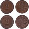 Deutsches Kaiserreich 2 Pfennig 1914-1916 Lot: DEUTSCHES REICH 2x 2 Pf. ... 14,80 EUR  Excl. 8,90 EUR Verzending
