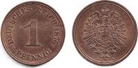 Deutsches Kaiserreich 1 Pfennig 1876 DEUTSCHES REICH 1 Pf. 1876 A (J.1) ... 17,80 EUR  Excl. 8,90 EUR Verzending