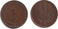 Deutsches Kaiserreich 1 Pfennig 1886 DEUTSCHES REICH 1 Pf. 1886 J (J.1) ... 66,00 EUR  Excl. 18,80 EUR Verzending