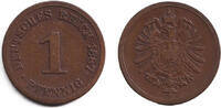 Deutsches Kaiserreich 1 Pfennig 1887 DEUTSCHES REICH 1 Pf. 1887 G (J.1) ... 9,80 EUR  Excl. 8,90 EUR Verzending