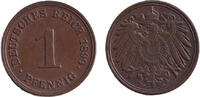 Deutsches Kaiserreich 1 Pfennig 1890 DEUTSCHES REICH 1 Pf. 1890 D (J.10)... 14,80 EUR  Excl. 8,90 EUR Verzending