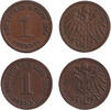 Deutsches Kaiserreich 1 Pfennig 1890-1896 Lot: DEUTSCHES REICH 2x 1 Pf. ... 12,80 EUR  Excl. 8,90 EUR Verzending
