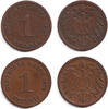 Deutsches Kaiserreich 1 Pfennig 1892 Lot: DEUTSCHES REICH 2x 1 Pf. (J.10... 9,80 EUR  Excl. 8,90 EUR Verzending