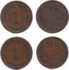 Deutsches Kaiserreich 1 Pfennig 1895-1898 Lot: DEUTSCHES REICH 2x 1 Pf. ... 9,80 EUR  Excl. 8,90 EUR Verzending